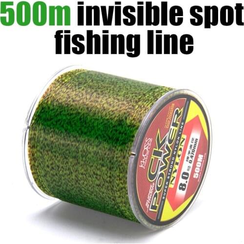 500M Fluorocarbon Invisible Spoted Line super strong carp fishing line Sinking Nylon Fly Fishing Line 0.12-0.50mm