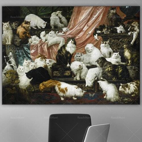 My wife’s lover cat shoot Karl Keller, cat art, cat prints, cat gifts, cat wall art decoration famous paintings famous cat poste