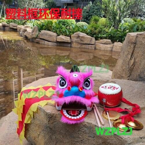 Chinese Lion Dance Costume Drum Set 2-5 Age Kid Children Play Game Party Performance Sport Outdoor Parade Parad Stage Mascot