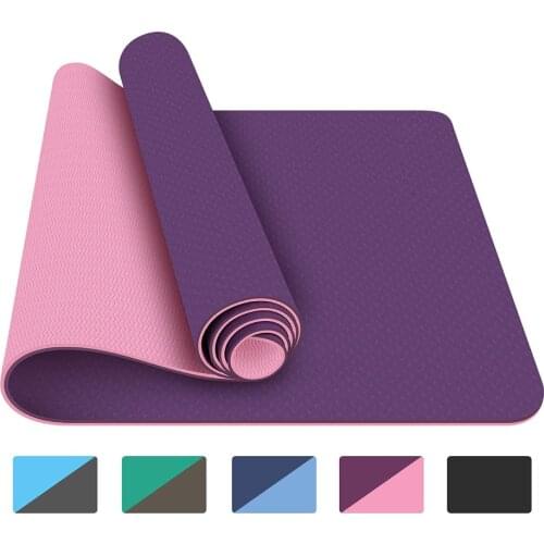 Yoga Mat Line Non-Slip Exercise Mat TPE Balance Board Fitness Workout Mat with Carrying Bag for Yoga Pilates Gymnastics