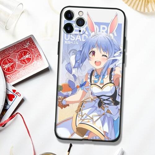 Usada Pekora Hololive Anime Soft Silicone Glass Phone Case Cover Shell For iPhone SE 6 6s 7 8 Plus X XR XS 11 12 Mini Pro Max