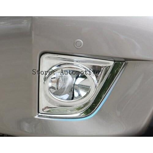 Fit For Toyota Corolla Altis 2014 2015 2016 2017 Chrome Front Fog Light Lamp Cover Trim Foglight Garnish Molding Bezel Insert