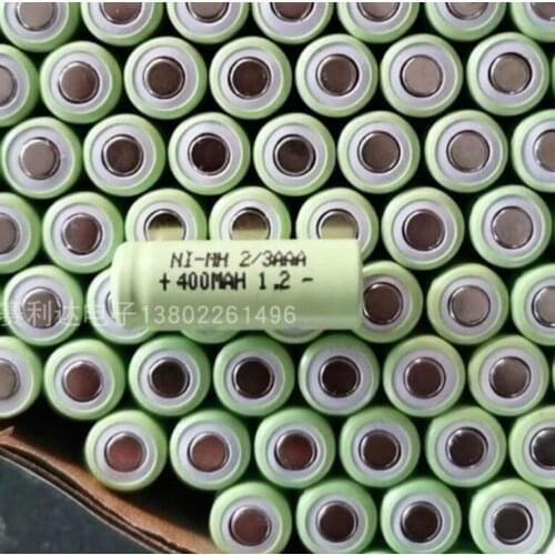 400mah 1.2V 2/3AAA ni-mh rechargeable battery 2/3 AAA nimh cell with NO soldering tabs pins for LED solar light