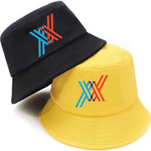 Anime DARLING in the FRANXX Bucket Hat women men Outdoor Fisherman hat Summer Hip Hop Beach Sun Caps Streetwear bucket caps