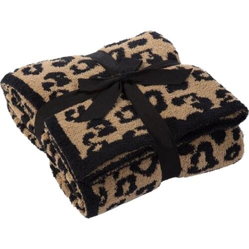 Leopard Plush Blanket Fleece Sofa Throw Blanket Microfiber Blanket for Bed Modern Blanket Soft Plaid Bedspread for Girls Manta