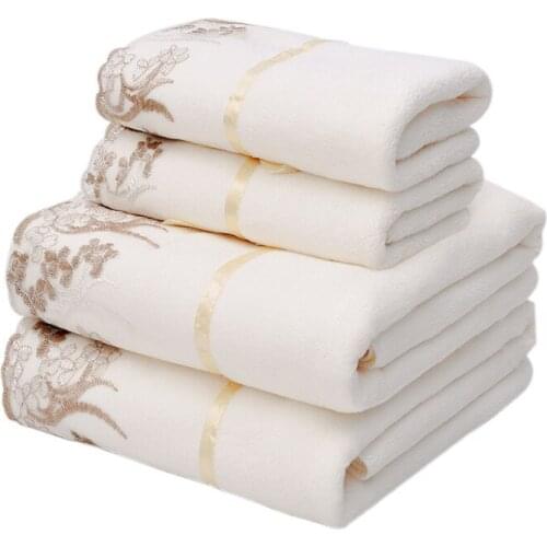 Drop Shipping Towel Set 1pc Bath Towels And 2pcs Hand Towels Microfiber Absorbent Bathroom Towels 3pcs/set