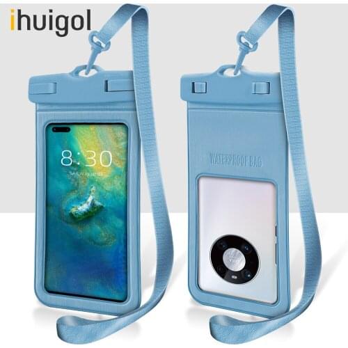 Ihuigol IPX8 Waterproof Case Mobile Phone Cover Universal For iPhone Samsung Huawei Swim Water Proof Pouch 30M Underwater Bag