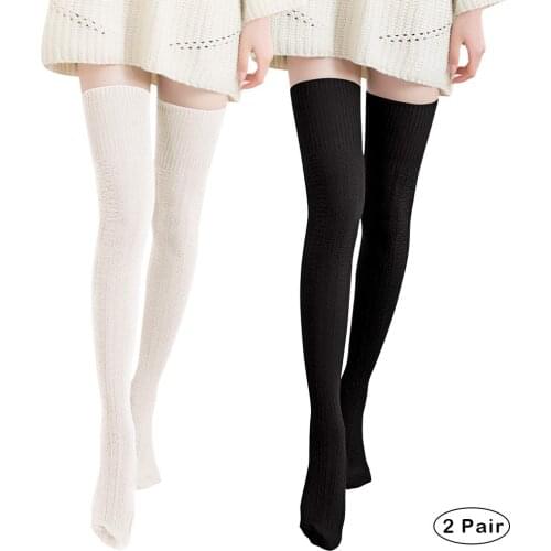 Thigh High Over Knee Socks for Women Girl,Winter Outdoor Sports Warm Crochet Long Socks Leg Warmer Leggings