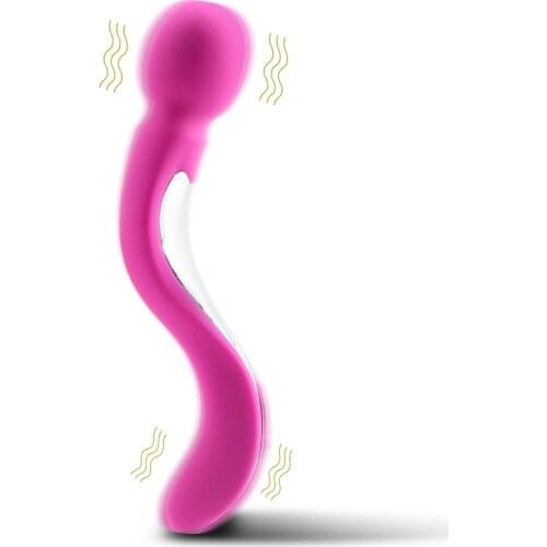 Female Magic Wand AV Vibrators Longer Larger S Type Design Clitoris Stimulator Body Massage Sex Toy for Woman Female Adult Goods