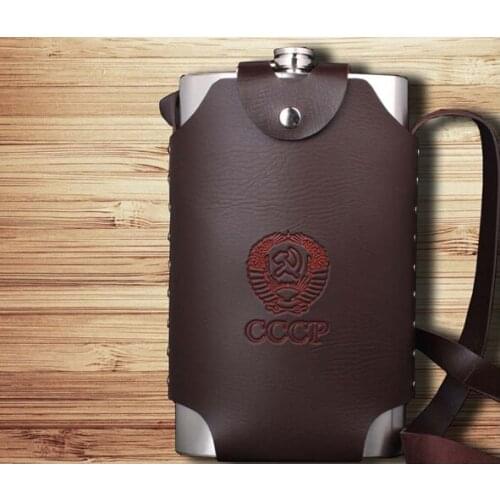 1PC 128oz 304 Stainless Steel Hip Flask Flagon High Quality Portable Wine Whisky Pot Bottle Drinkware For Drinker JZ 1117