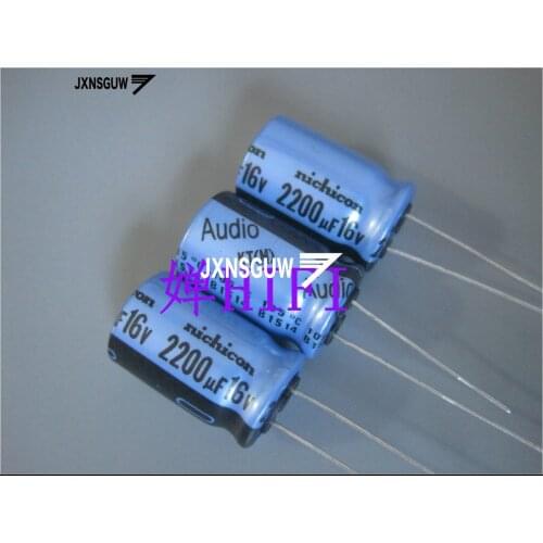10PCS NICHICON KT 16V2200UF 12.5X20MM 2200UF 16V original audio Aluminum electrolytic capacitor 105 degrees 2200uF/16V