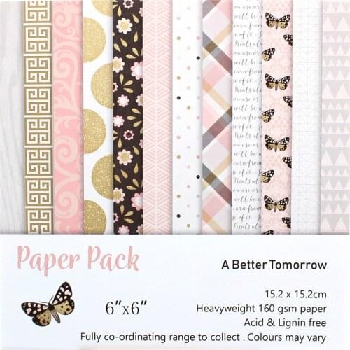 YPP CRAFT 12pcs A Better Tomorrow Scrapbooking Pads Paper Origami Art Background Paper Card Making DIY Scrapbook Paper Craft