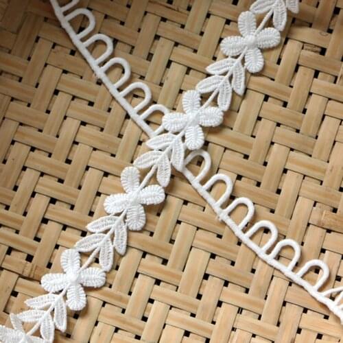 5 yard High-quality Milk white water soluble embroidered lace accessories diy lace clothing lace hot sale