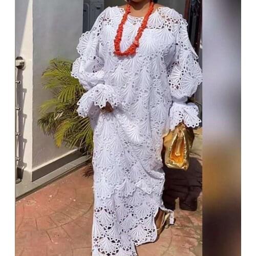 Dashiki Lace African Dresses for Women Super Size Traditional Boubou Robe Africaine Femme 2021 Long Africa Dress African Clothes