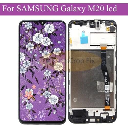 Amoled For SAMSUNG Galaxy M20 lcd Display Touch Screen Digitizer Assembly replacement parts for Samsung M20 M205F M205 lcd+frame