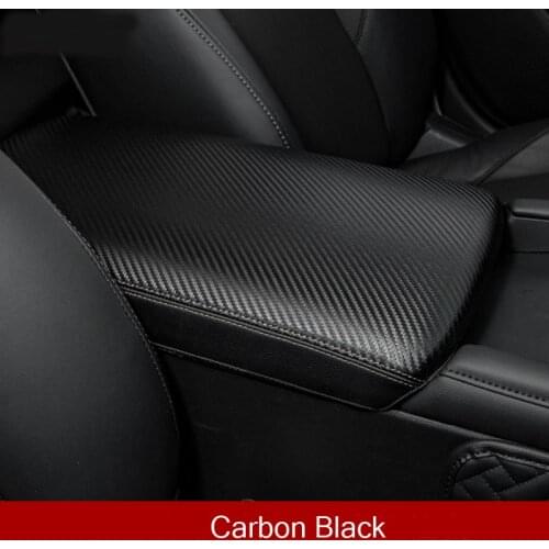 Carbon Pu Leather Car Armrest Cover Pad Console Arm Rest Pad Accessories For 2020 Mazda 3