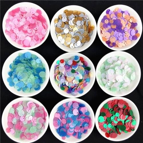600pcs Matte Glitter Sequin Mix Size 6mm 8mm 10mm Colorful Round shape Loose sequins Sewing Craft, Women Garments Accessories