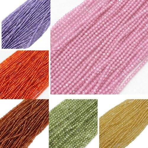 Natural Zircon Stone Beads 2~4mm Section Loose Small Beads for Jewelry Making Handmade Necklace DIY Bracelet Accessories 39cm