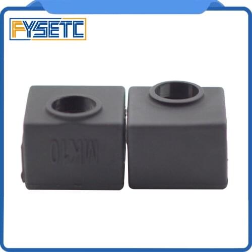1pc MK10 Black Silicone Sock instead Ceramic Insulation For Wanhao i3 QIDI TECH SILICONE HEATER BLOCK COVER