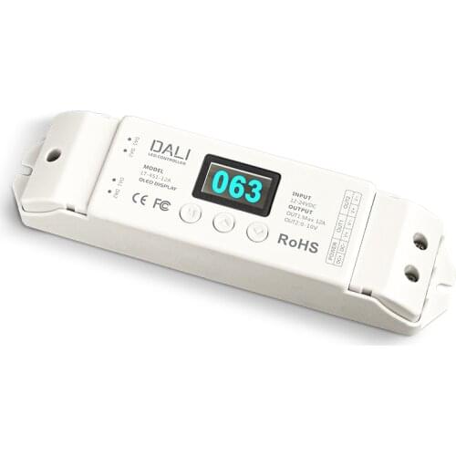 New DALI Digital Dimming Driver DC 12-24V Input 12A*1CH Output PWM Dimmable DALI Bus Low Voltage Dali Dimmer Driver