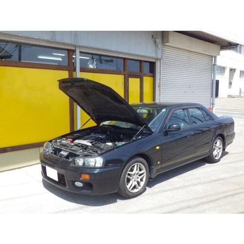 For 1999-2002 Nissan SKYLINE GT-R HR34 GT sedan bonnet Front Hood Bonnet Gas Struts Lift Support Shock Damper Carbon Fiber