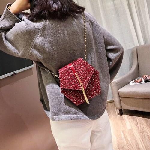 HANSOMFY Retro Fashion Female Bag 2019 New High quality Nylon Womens Designer Handbag Chain Shoulder Messenger bags ML-95