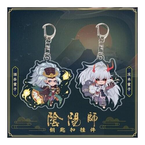 Game Onmyoji Shutendouji Ibaraki-douji Acrylic Keychain Cartoon Pendant Toy Student Schoolbag Itabag Keyring Cosplay 6CM NEW