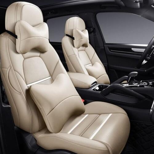 Custom leather car seat cover for Hyundai Veloster Elantra Santa Fe ix35 Tucson i30 Coupe Azera Rohens Matrix Equus accessories