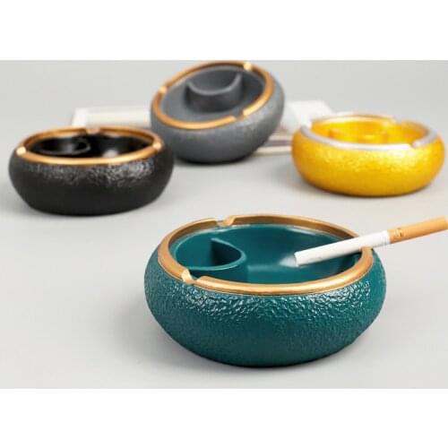 PEANDIM Creative Resin Ashtray Round Ashtray Living Room Table Ash Storage Ashtray Home Smoking Accessories