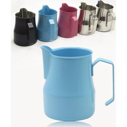 Milk Jug 500ml/700ml Stainless Steel Frothing Pitcher Pull Flower Cup Coffee Milk Frother Latte Art Milk Foam Tool Coffeware