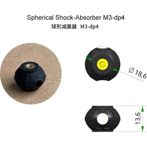 M3 Mini Vacuum Pump Rubber Shock Absorbers Anti Vibration Ø18.6mm Spherical Rubber Silent Block G4/G5/G7