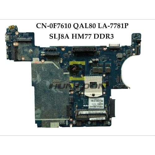 Wholesale QAL80 LA-7781P For Dell Insprion E6430 Laptop Motherboard CN-0F761C F761C SLJ8A HM77 PGA989 DDR3 Fully Tested