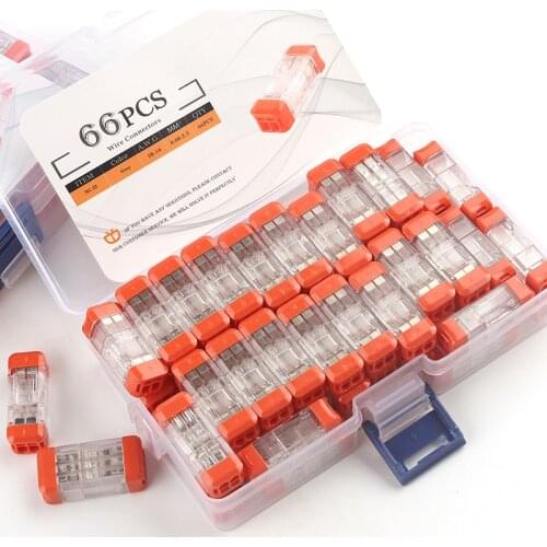 Boxed Docking Mini Quick Wire Connector Universal Compact Electrical Wiring Connectors Push-in Butt Conductor Terminal Block