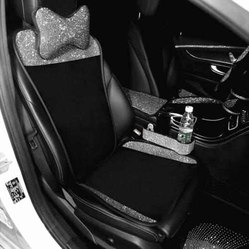 Car Seat Covers Set Universal Fit Most Cars Universal Plush Car Seat Cover Diamond Auto Interior Seat Cushion Accessories