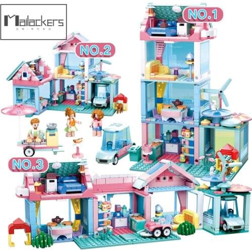 Mailackers Friends For Girl Figures Garden Villa Friendship House Restaurant Building Blocks Friends House Sets Bricks Kids Toys