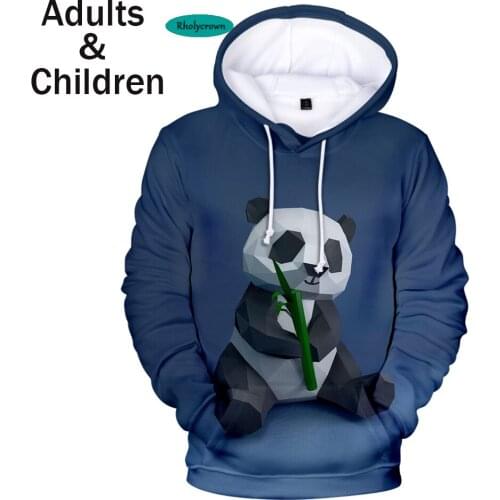 2020 New White Hoodie 3D Animal Panda Hoodies Men Women Sweatshirts Autumn 3D print Hooded Kids Panda boys girls pullovers