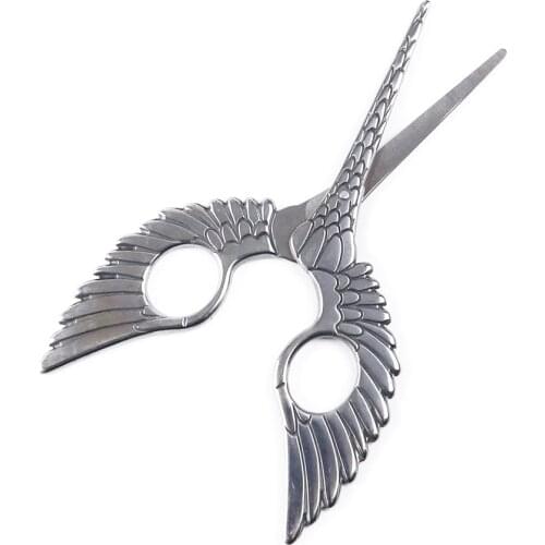 17cm Mirror Wing Scissor Handicraft Retro Vintage sewing scissors European Style sliver Stainless Steel For Needlework