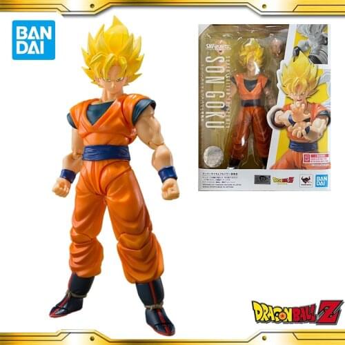 Quick Delivery Original Bandai Dragon Ball Z Shf Super Saiyan Goku Full Power Cell Game Anime Figure Model Action Figuras Gift