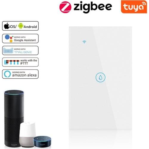 TUYA Zigbee 20A Water Heater Switch Smart Touch Wall Switch Timing Remote Control Work With Google Home Alexa Tuya Smart Life