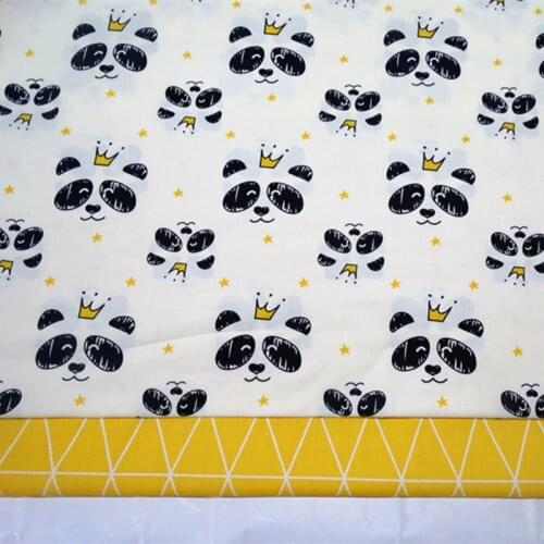 Printed Panda 100% cotton fabrics for DIY Sewing textile tecido tissue patchwork bedding quilting fabric
