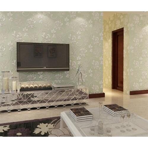 Self-adhesive non-woven fabric thickness 3D wallpaper, simple modern bedroom living room TV background wall paper 53cm*5m