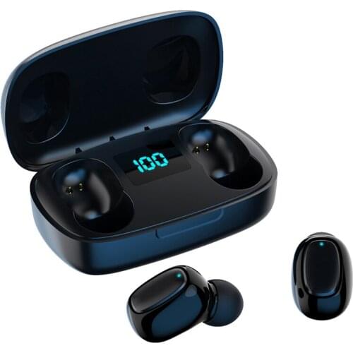 SEGOSEBY New T10 In-Ear Headphones TWS True Wireless BT5.0 Stereo Sport Game Music Waterproof Touch Earbuds with Digital Display