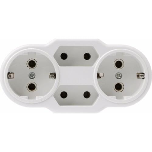 EU Type Conversion Plug 1 TO 4 Way EU Standard Power Adapter Socket Travel Plugs 16A