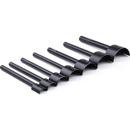 SHWAKK 7pcs Leather Craft Tools Half Round Cutter Punch Leather Handmade Craft Tools Arc-shaped Punch for Belt Strap 15mm-45mm