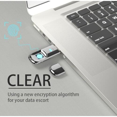 USB2.0 Fingerprint Code Accurate Identificaiotn Privacy Management U Disk 32G/64G/128G Optional