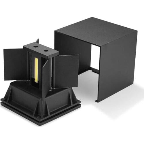 IP65 Waterproof 6W Indoor Outdoor Wall Lamp Aluminum Adjustable Surface Mounted AC85~265V Led Garden Light Sconce