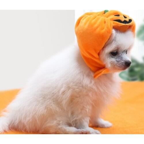Funny Pet Hat Halloween Pumpkin Wig Hat Pet Dogs Hats Christmas Clothes Funny Cat Dog Clothes Accessories Pet Dress Up