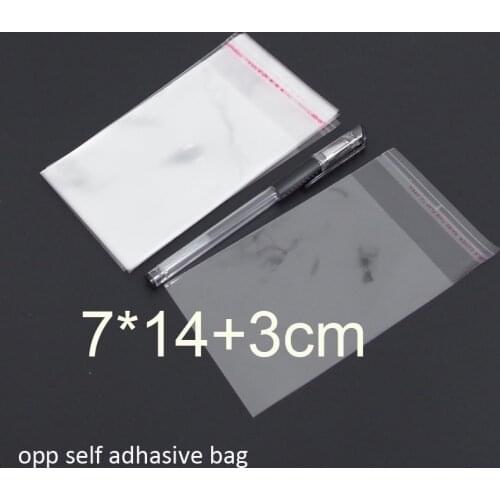 2018 500pcs Clear Resealable Bopp/poly/ Cellophane Bags 7x14+3cm Transparent Opp Self Adhesive Plastic Storage Cosmetic Packing