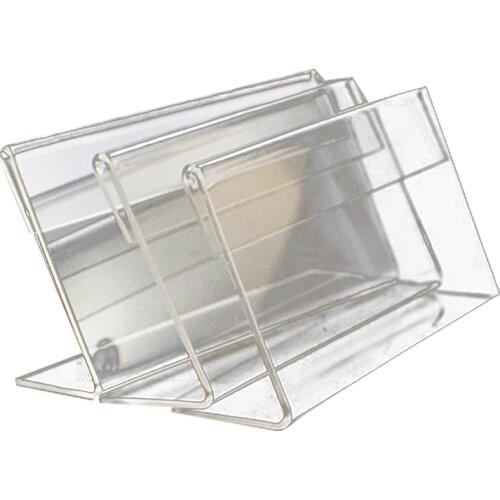 30Pcs Sign Display Holder Price Name Card Tag Mini Sign Label Counter Top Stand Case 6cm x 4Cm