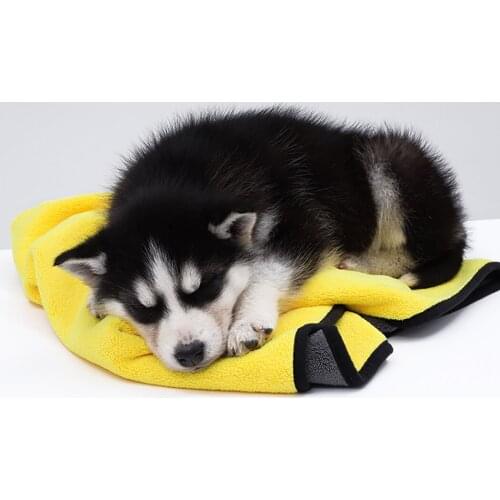 60*40cm Solid Color Pet Towel Ultra-absorbent Multi-purpose Creative Dog Bath Towel Strong Absorbing Water Pet Bath Towel